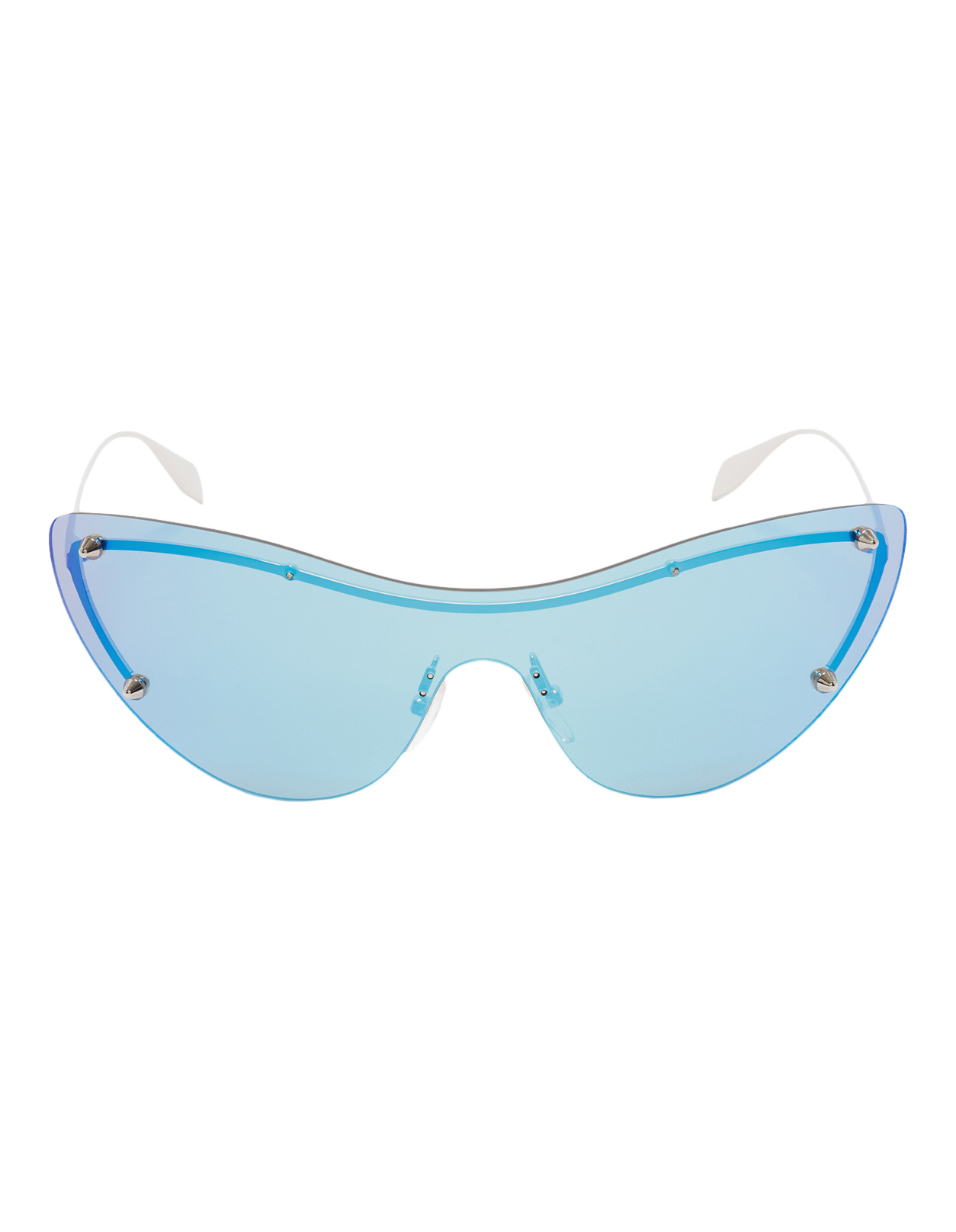 Spike Studs Mask Sunglasses in Smoke/Silver
