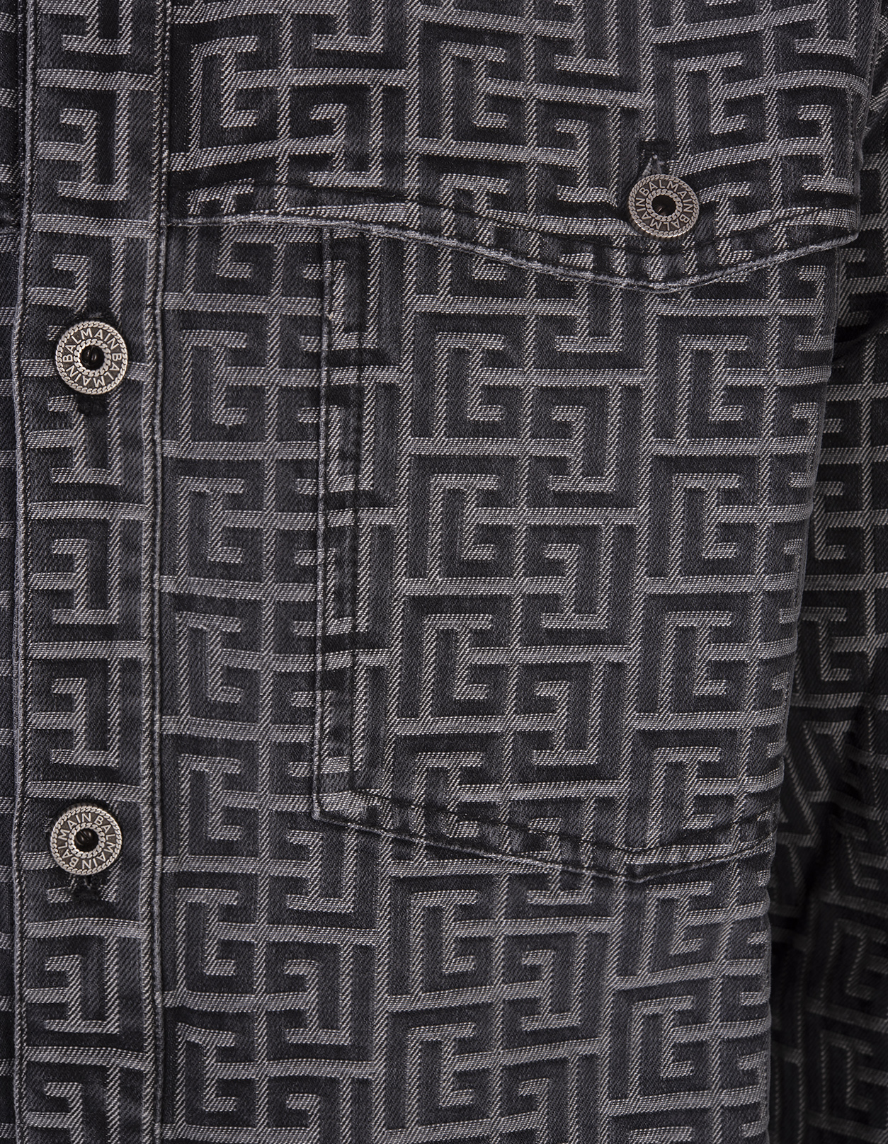 Balmain Monogram-Jacquard Cotton Shirt