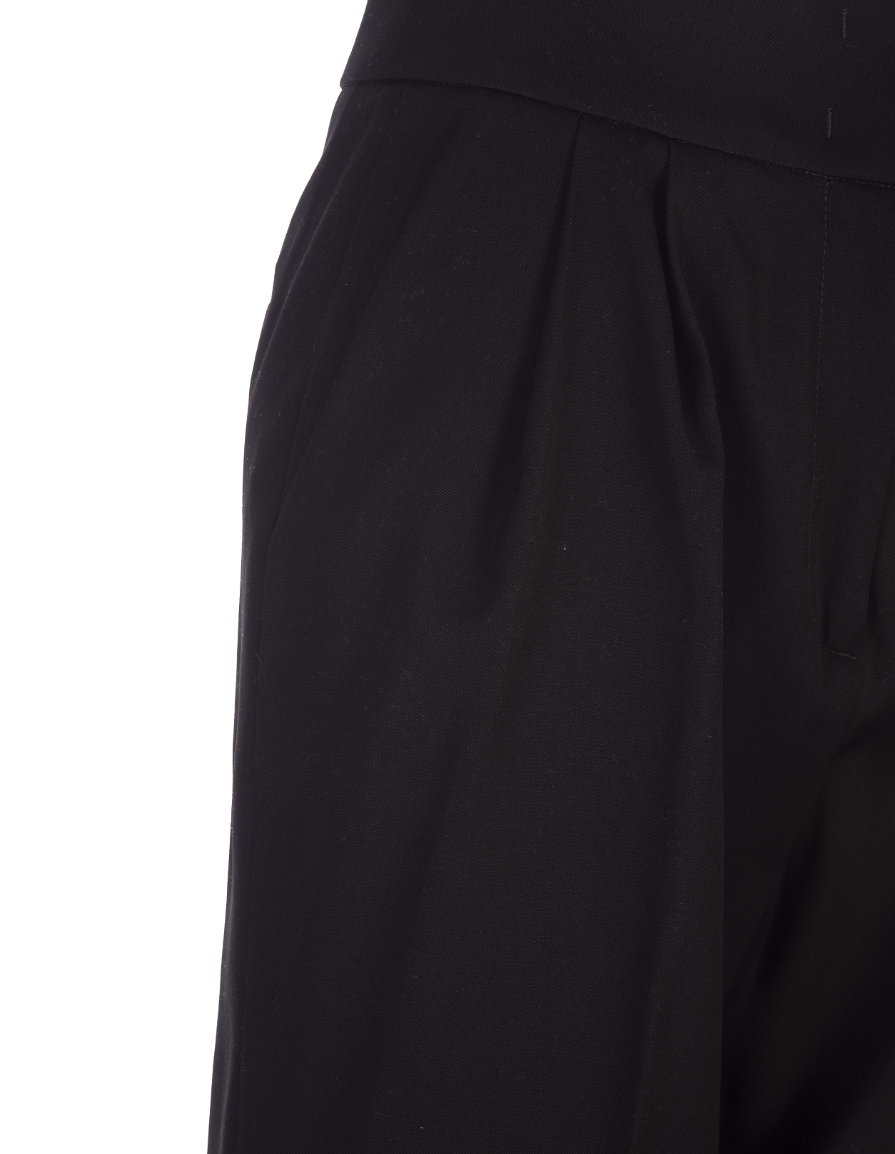 Black Twill Pleated Trousers - FABIANA FILIPPI - Russocapri