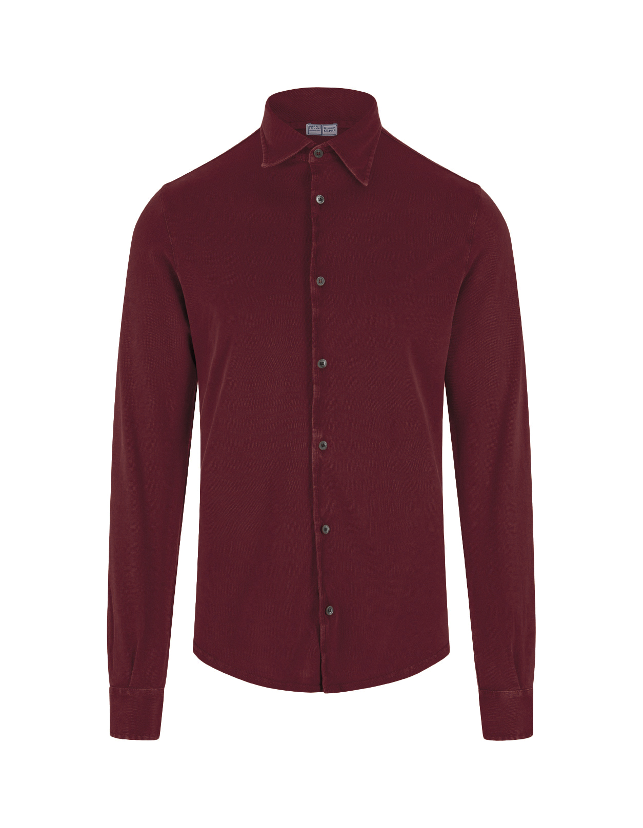 Teorema Light Piquet Shirt In Wine Red - FEDELI - Russocapri