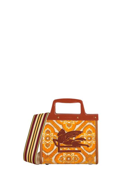 Love Trotter Mini Jacquard Tote Bag in Red - Etro