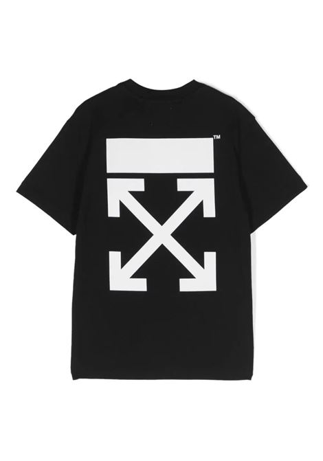 T-Shirt Logo Market Nera OFF-WHITE KIDS | OBAA002F23JER0011001