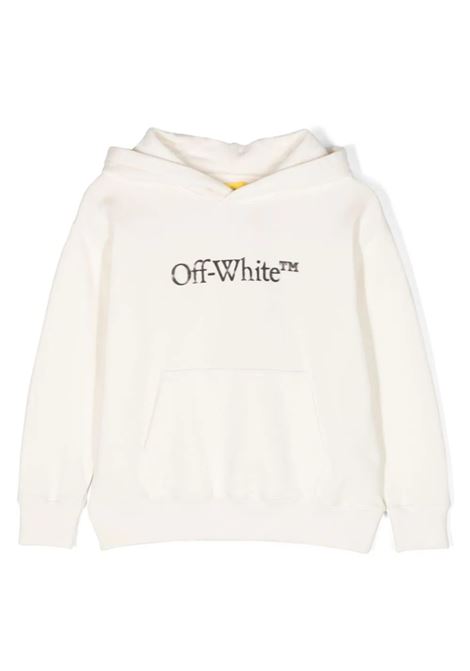 White Hoodie With Logo OFF-WHITE KIDS | OBBB001F23FLE0010310