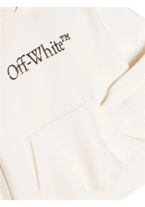 White Hoodie With Logo OFF-WHITE KIDS | OBBB001F23FLE0010310