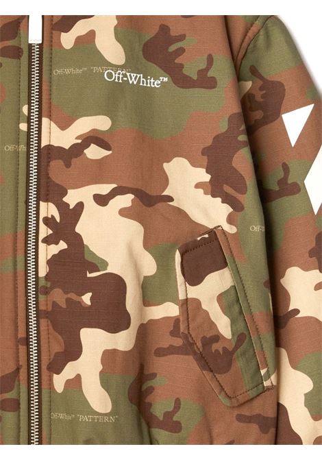 Bomber Camouflage Con Logo E Diagonali OFF-WHITE KIDS | OBEH002F23FAB0025601