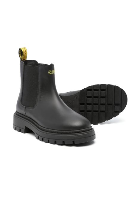 Black Leather Chelsea Boots OFF-WHITE KIDS | OBID001F23LEA0011018