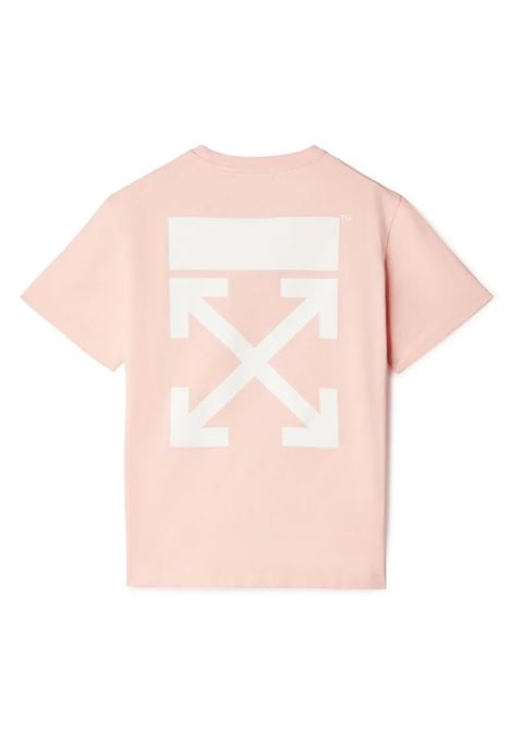Logo Market T-Shirt In Light Pink OFF-WHITE KIDS | OGAA001F23JER0013001