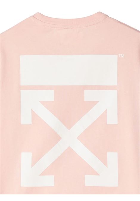T-Shirt Logo Market Rosa Chiaro OFF-WHITE KIDS | OGAA001F23JER0013001