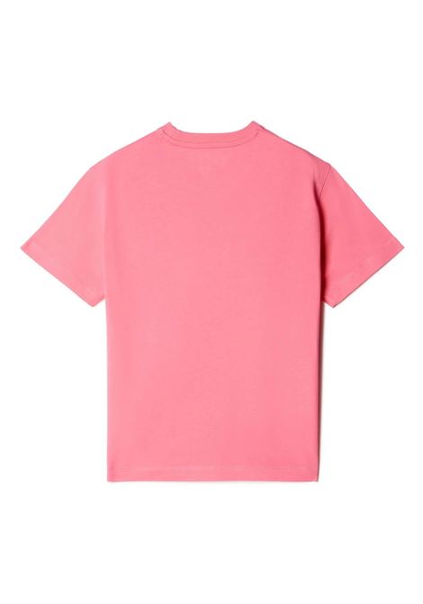 T-Shirt Rosa Con Logo Davanti OFF-WHITE KIDS | OGAA001F23JER0033201