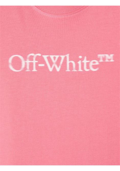 Pink T-Shirt With Front Logo OFF-WHITE KIDS | OGAA001F23JER0033201