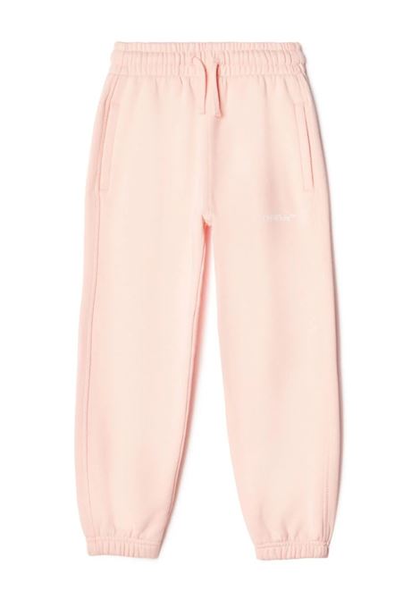 Light Pink Joggers With Logo And Diagonals OFF-WHITE KIDS | OGCH001F23FLE0013001