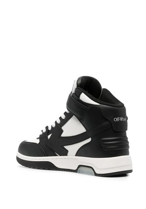 Out Of Office High Sneakers In Black Leather OFF-WHITE | OMIA259C99LEA0020110