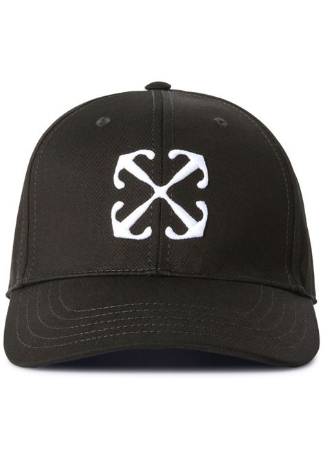 Black Baseball Hat With Arrow Pattern OFF-WHITE | OMLB052F23FAB0141001