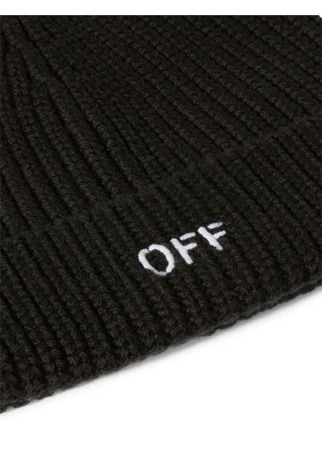 OFF Ribbed Beanie In Black OFF-WHITE | OMLC041F23KNI0021001