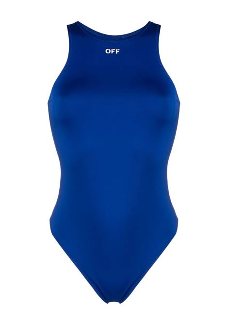 Blue Off Stamp One-Piece Swimsuit OFF-WHITE | OWFC010F23JER0014501