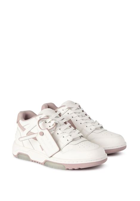 Sneakers Out Of Office In Pelle Bianche e Rosa OFF-WHITE | OWIA259C99LEA0050130