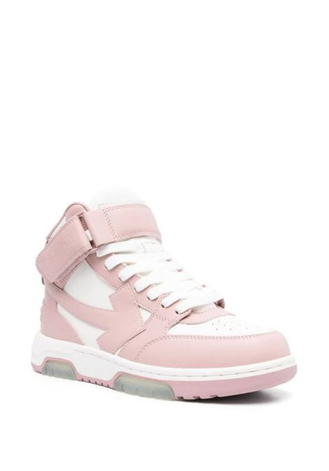 Out Of Office High Sneakers In Pink Leather OFF-WHITE | OWIA275C99LEA0020130