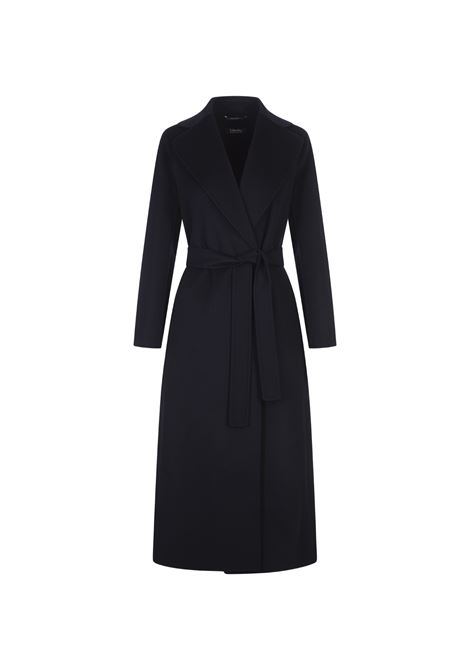 S MAX MARA Cappotto Lungo Poldo Blu - S MAX MARA