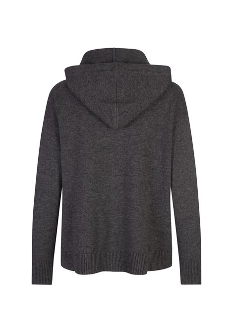 Medium Grey Gorizia Knitted Hoodie 'S MAX MARA | 2429366103600011