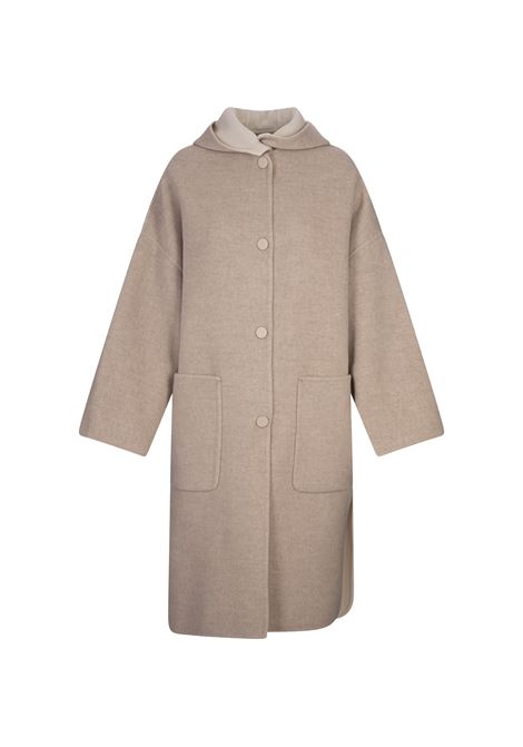 Muretto Cocoon Coat in Sesame AGNONA | TL0801-A-D7044N67