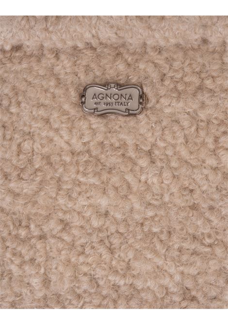 Beige Alpaca Blend Single-Breasted Long Coat AGNONA | TL0809-X-UZ016N19