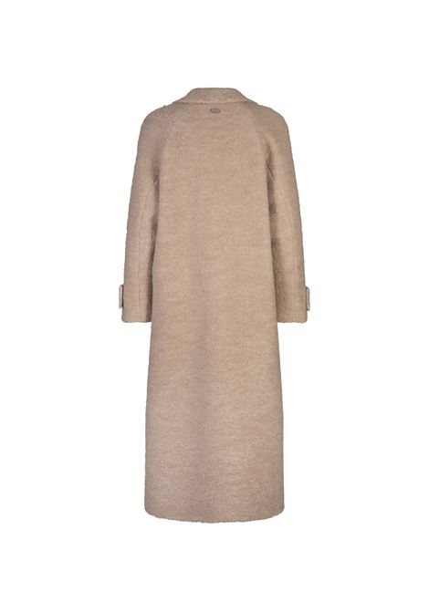 Beige Alpaca Blend Single-Breasted Long Coat AGNONA | TL0809-X-UZ016N19