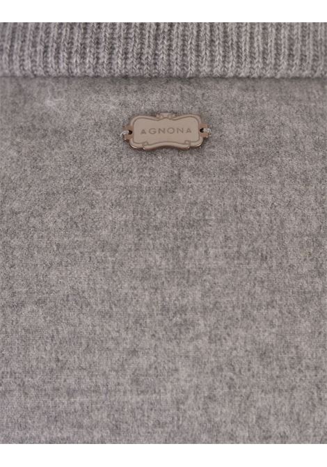 Gilet Imbottito In Cashmere Grigio AGNONA | TV0802-X-U7050K05