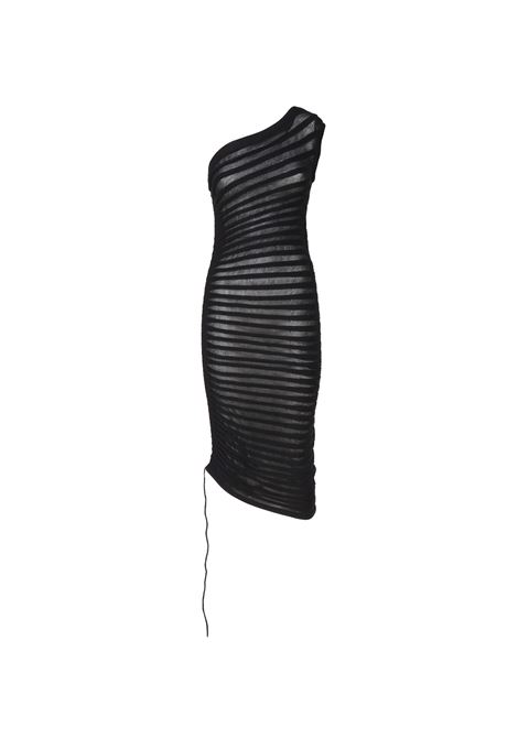 Black Asymmetrical Skeleton Dress ALAIA | AA9R24656M751995