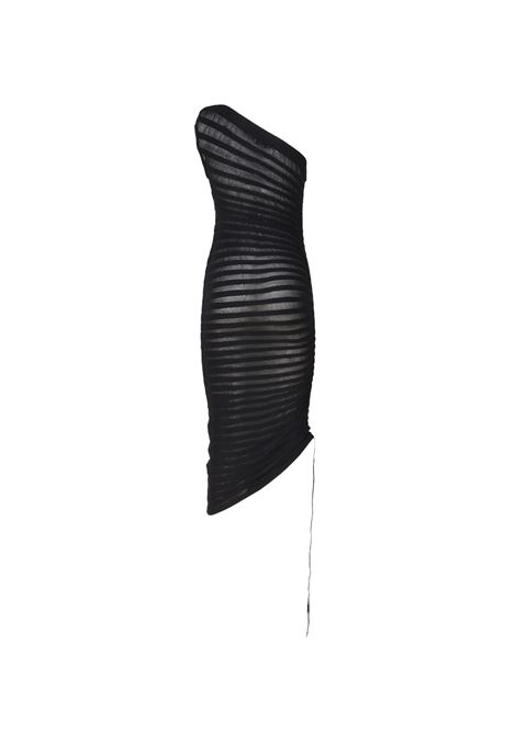 Black Asymmetrical Skeleton Dress ALAIA | AA9R24656M751995