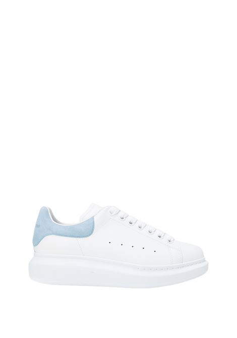 White Oversized Sneakers With Powder Blue Suede Spoiler ALEXANDER MCQUEEN | 553770-WHGP79412