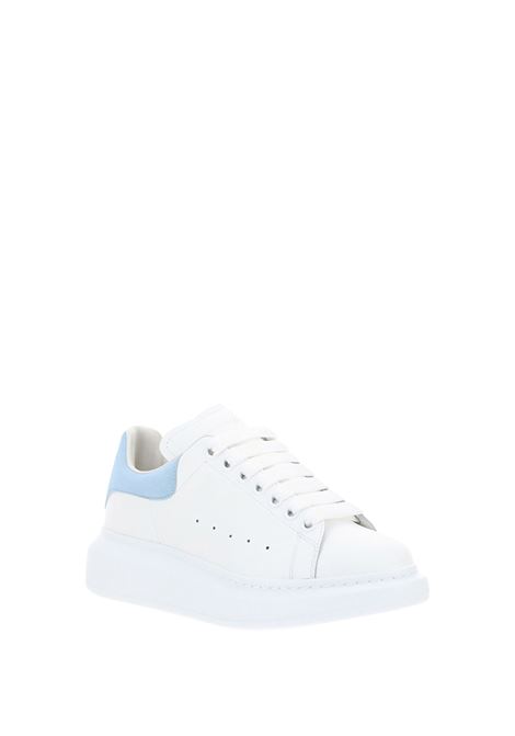 White Oversized Sneakers With Powder Blue Suede Spoiler ALEXANDER MCQUEEN | 553770-WHGP79412