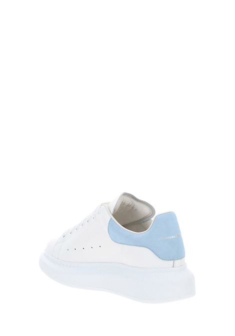 White Oversized Sneakers With Powder Blue Suede Spoiler ALEXANDER MCQUEEN | 553770-WHGP79412