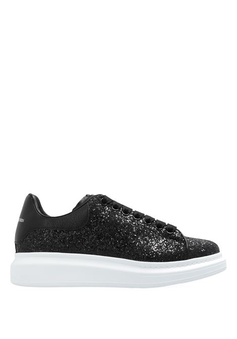Oversized Sneakers In Black Leather With Micro Sequins ALEXANDER MCQUEEN | 553771-W4AAF1000