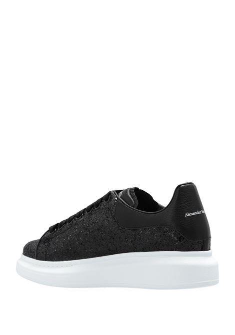 Oversized Sneakers In Black Leather With Micro Sequins ALEXANDER MCQUEEN | 553771-W4AAF1000