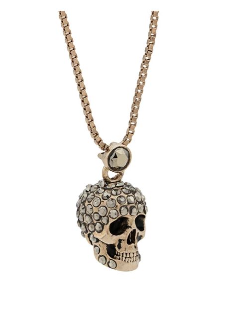 Skull Necklace With Pav? In Gold ALEXANDER MCQUEEN | 582694-J160K2077