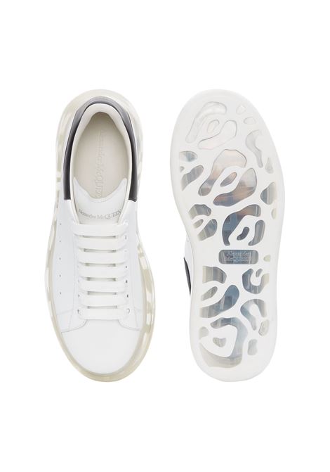 Oversized Sneakers In White Leather With Transparent Sole ALEXANDER MCQUEEN | 604232-WHX989061