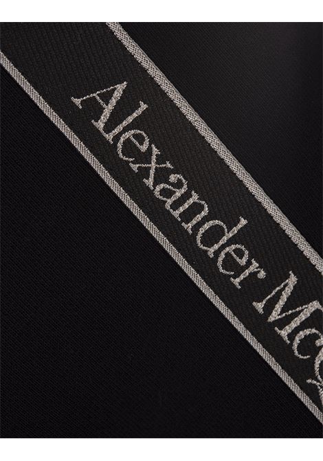 Black Zip-Up Hoodie With Logo Tape ALEXANDER MCQUEEN | 654794-QXAAP0548