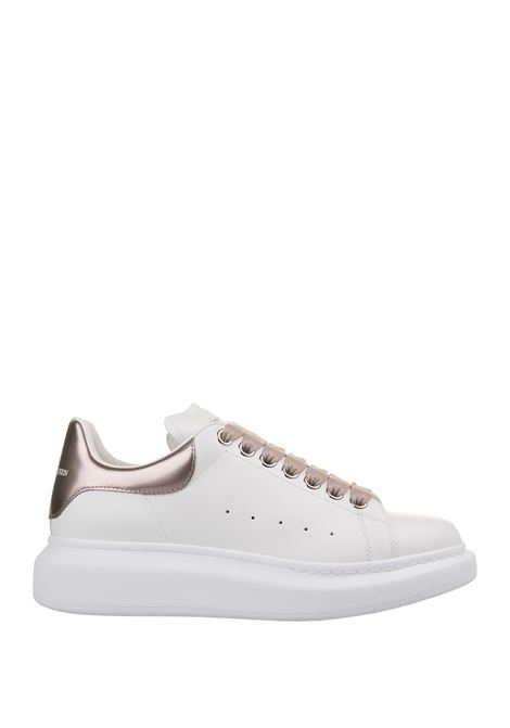 White And Metallic Pink Oversized Sneakers ALEXANDER MCQUEEN | 718139-WIFTC8782