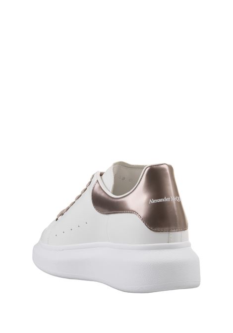 White And Metallic Pink Oversized Sneakers ALEXANDER MCQUEEN | 718139-WIFTC8782