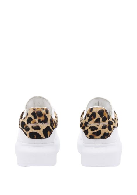 White And Leopard Pony Hair Oversize Sneakers ALEXANDER MCQUEEN | 718139-WIFTI9316