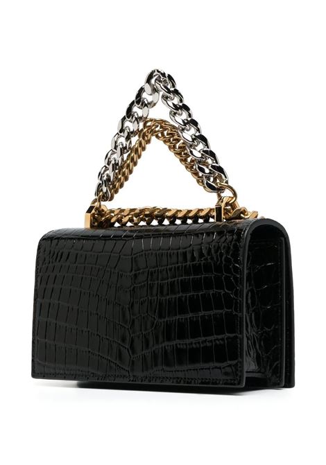Black Jeweled Satchel Mini Bag With Chain ALEXANDER MCQUEEN | 732793-1HB001000