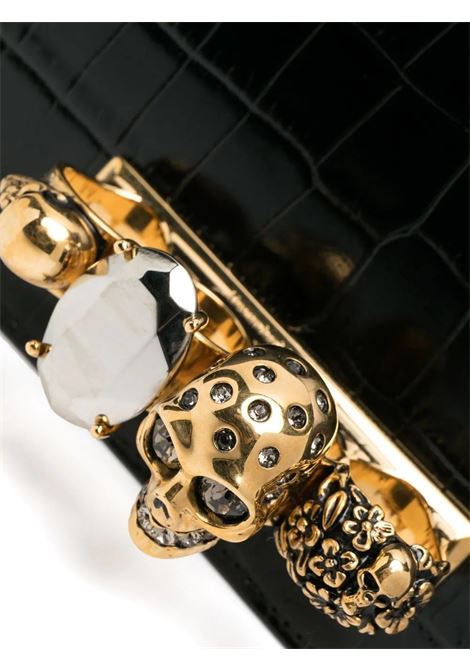 Black Jeweled Satchel Mini Bag With Chain ALEXANDER MCQUEEN | 732793-1HB001000