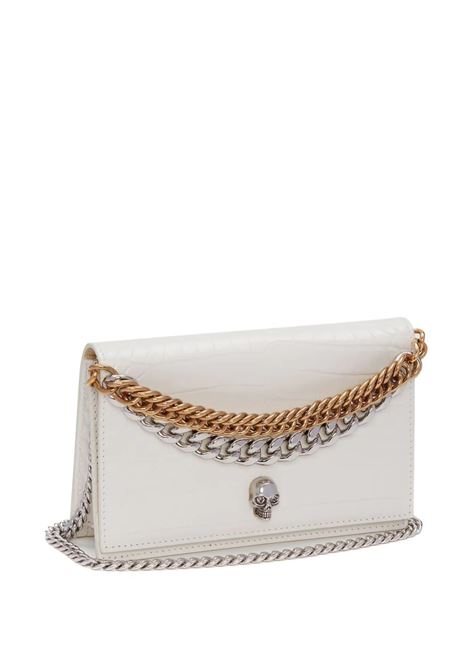 Ivory Small Skull Bag With Chain ALEXANDER MCQUEEN | 732796-1HB0I9210