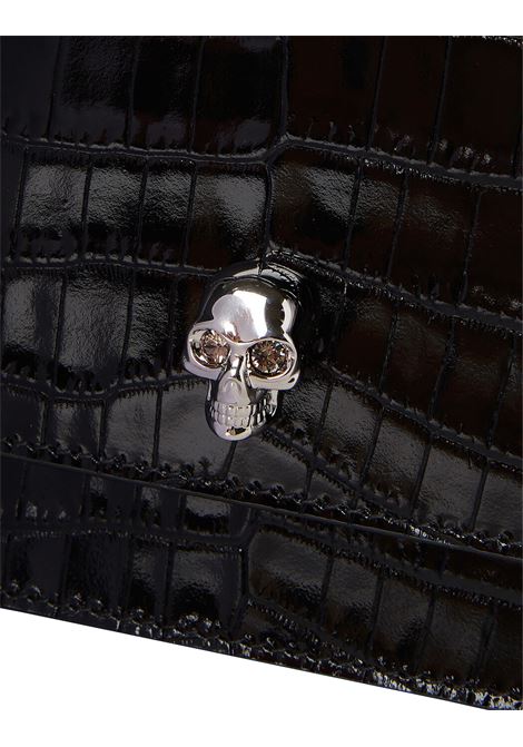 Skull Top Handle Bag In Black/Silver ALEXANDER MCQUEEN | 732798-1HB0I1000