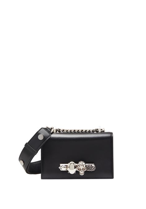 Borsa Mini Biker Jewelled Satchel Nera ALEXANDER MCQUEEN | 756521-1BLCM1000