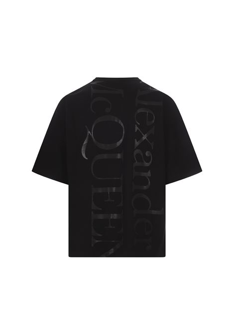 Oversized Logo T-Shirt In Black ALEXANDER MCQUEEN | 759390-QTABR0548