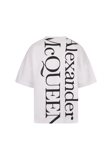 T-Shirt Bianca Con Logo Oversize ALEXANDER MCQUEEN | 759390-QTABR0909