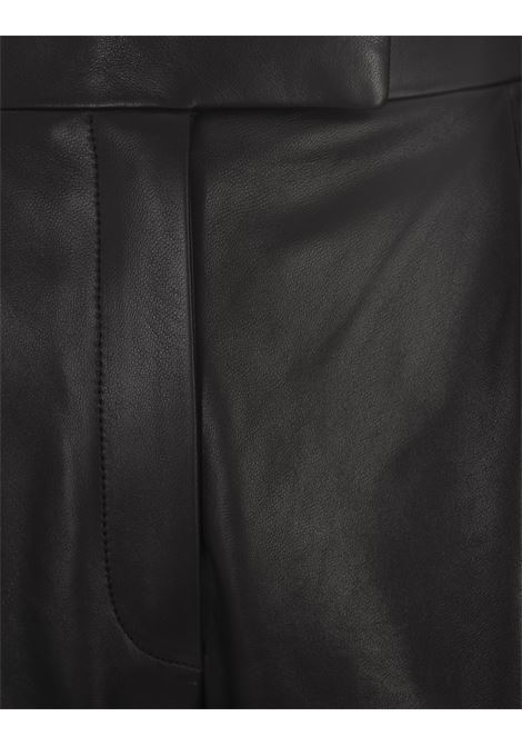 High Waist Leather Shorts in Black ALEXANDER MCQUEEN | 770562-Q5AL11000