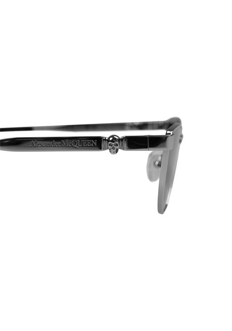 Caravan Floating Skull Sunglasses In Ruthenium Metal ALEXANDER MCQUEEN | 781205-I3331030