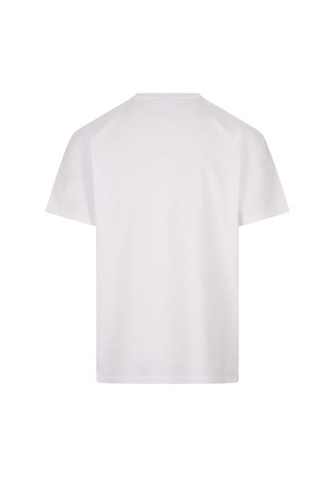 T-Shirt Bianca Con Logo Riflesso ALEXANDER MCQUEEN | 781977-QTAAZ0934